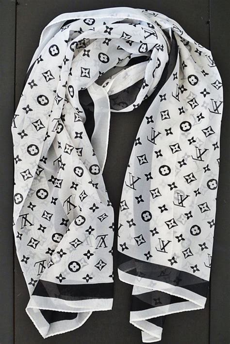 louis vuitton black and white scarf|Louis Vuitton pashmina.